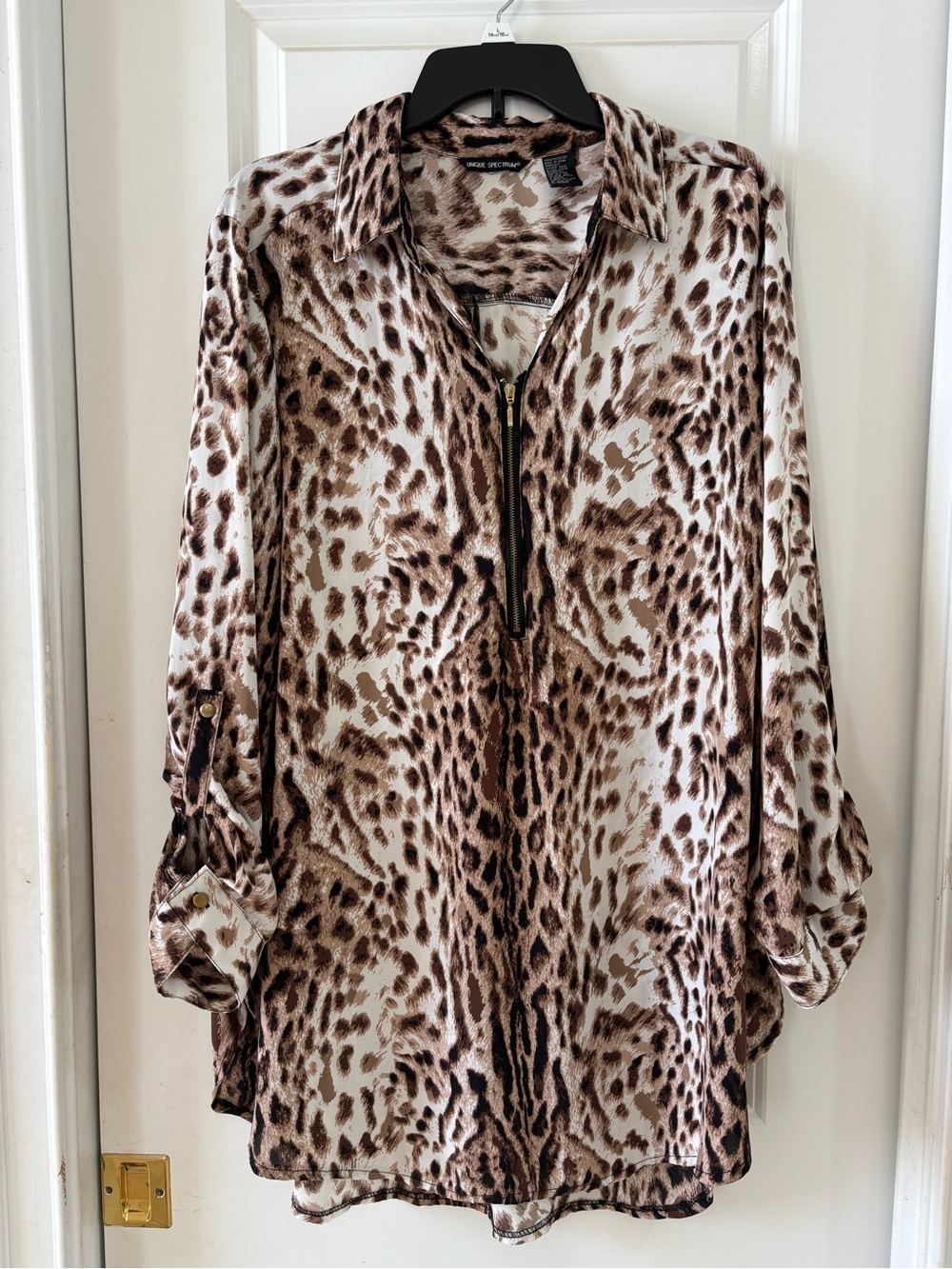 Women’s Leopard Print Tunic Blouse Size XL